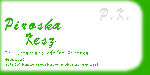 piroska kesz business card